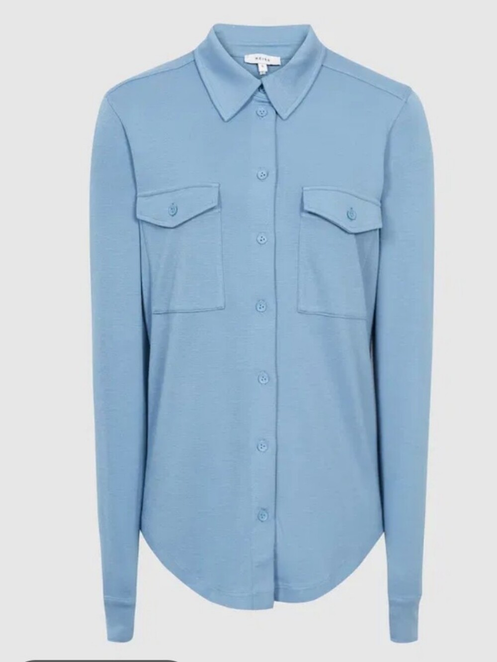 Reiss Nwt Sasha Long Sleeve Button Down Jersey Shirt Size Medium